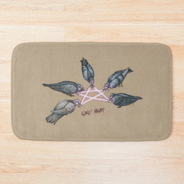 Item preview, "Girl's Night" - Pigeon Pentagram (Tan-Textured Background) designed and sold by vormora-nox.