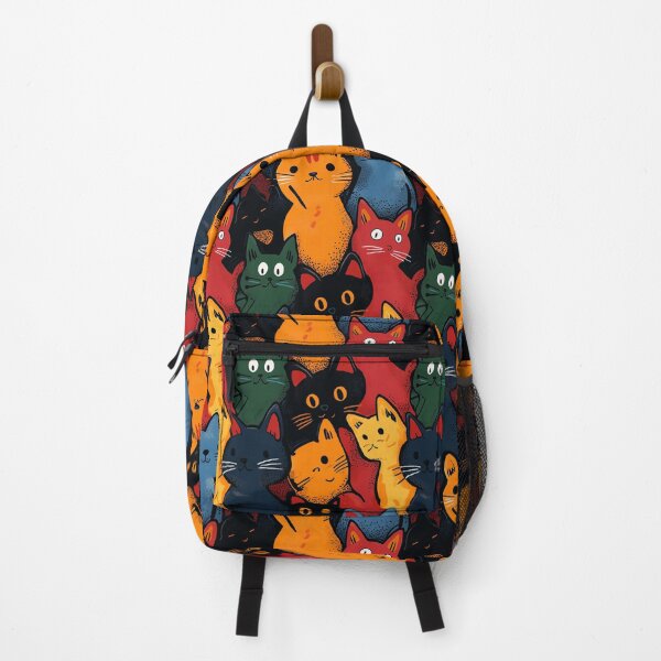 Item preview, Colorful Cartoon Cat Pattern – Cute Pop Art Kitty Illustration designed and sold by Art of Ngu.