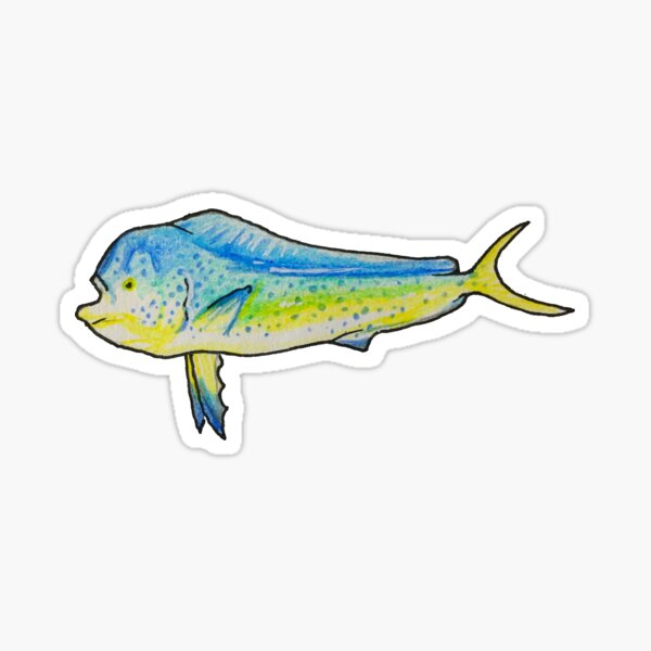 Vista previa del artículo con la obra «Mahi mahi», diseñado y vendido por sirenvulture.