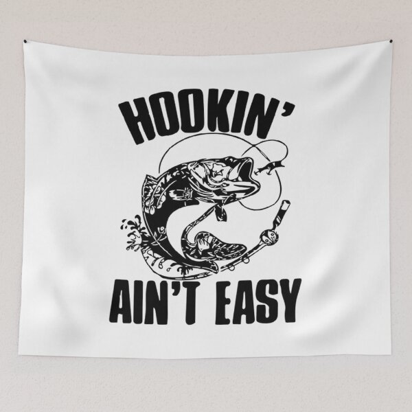 Item preview, Hooking Ain't Easy - Funny Fishing Quotes designed and sold by Vicky021.