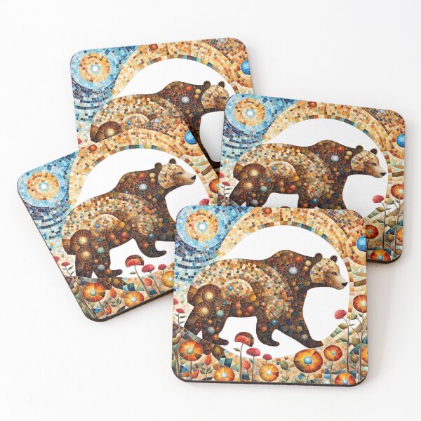 Item preview, Mosaic Brown Bear designed and sold by purplesensation.