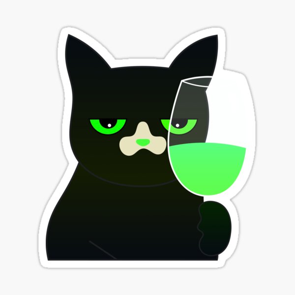Item preview, Copy of Cat drinking wine, glass of wine designed and sold by DibujandoPorfa.