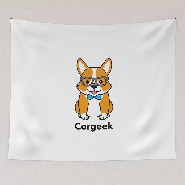 Item preview, Corgeek. Corgi dog T-shirt. Goofy, weird and fun artwork by wonkydoodleink designed and sold by wonkydoodleink.