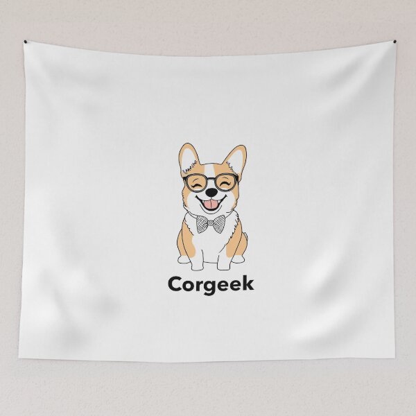 Item preview, Corgeek. Corgi dog T-shirt. Version 4. Goofy, weird and fun artwork by wonkydoodleink designed and sold by wonkydoodleink.
