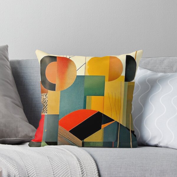 Item preview, Mid-Century Modern Painting Vintage Abstract Geometric Art, 50s Atomic Age Retro Painting designed and sold by CattlettArt.