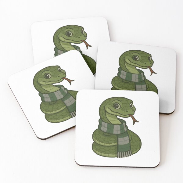 Item preview, Clever Snake Mascot – Green and Silver House Animal Illustration designed and sold by Greemo03.