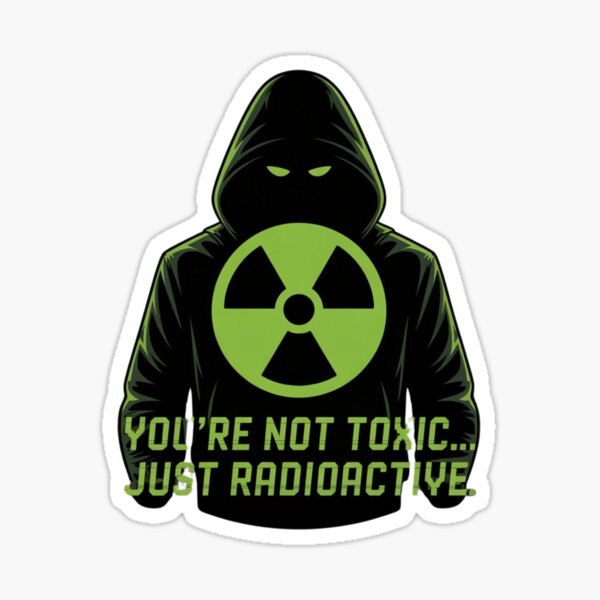 Item preview, Radioactive Hacker Aesthetic - Neon Glow Radiation Symbol designed and sold by FIOLITA30.