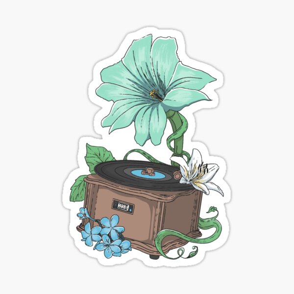 Item preview, Nature Sounds - Vintage Floral Record Player designed and sold by Rochelle Letwenuk.