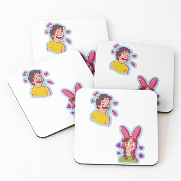 Item preview, Gene and Louise Belcher pair portraits  designed and sold by THOMCO.