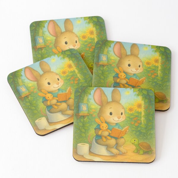 Item preview, Adorable Rabbit painting for Potty training  designed and sold by DanielleMinkoff.