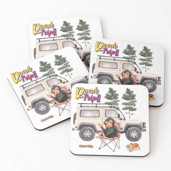 Item preview, Monkey on a road trip with off road vehicle designed and sold by LaUnArt.