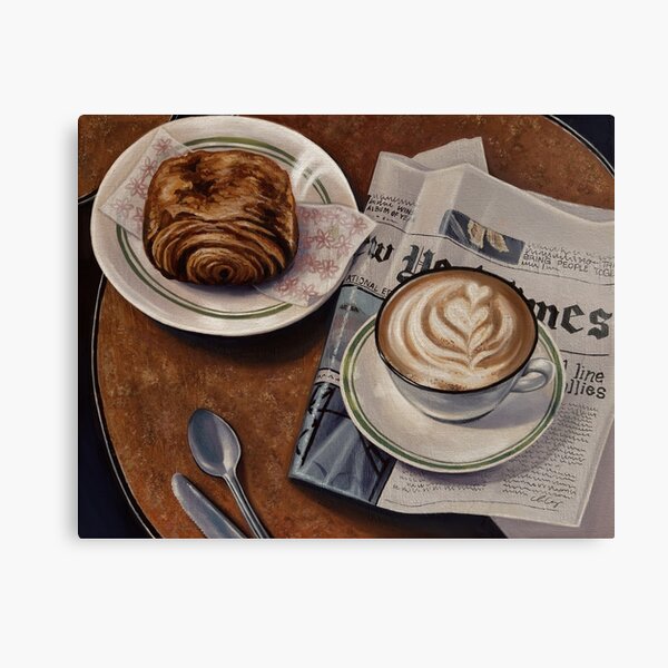 Vista previa del artículo con la obra «Pausa para el café 25», diseñado y vendido por bellacpaintings.