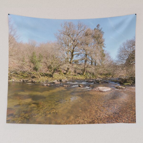 Item preview, Flowing West Dart River with a Vibrant Spring Sky designed and sold by rawshutterbug.