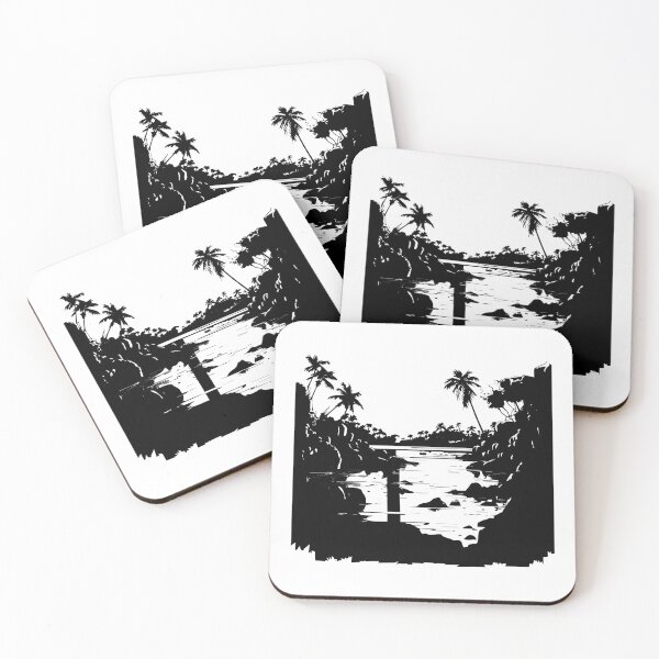 Item preview, Spring Lake River Tropical Landscape Exotic Nature Scene designed and sold by inkoutninja.