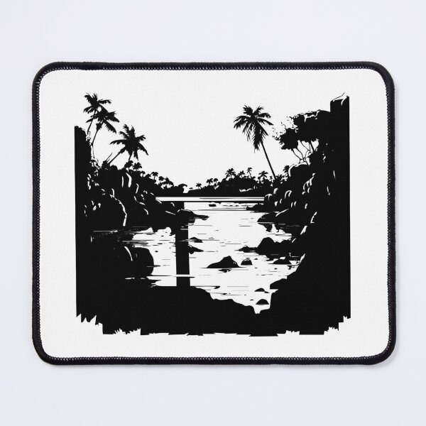 Item preview, Spring Lake River Tropical Landscape Exotic Nature Scene designed and sold by inkoutninja.