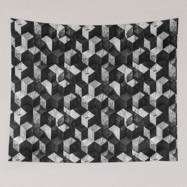 Item preview, Monochrome Industrial Cube Grid designed and sold by NTGUILTY.