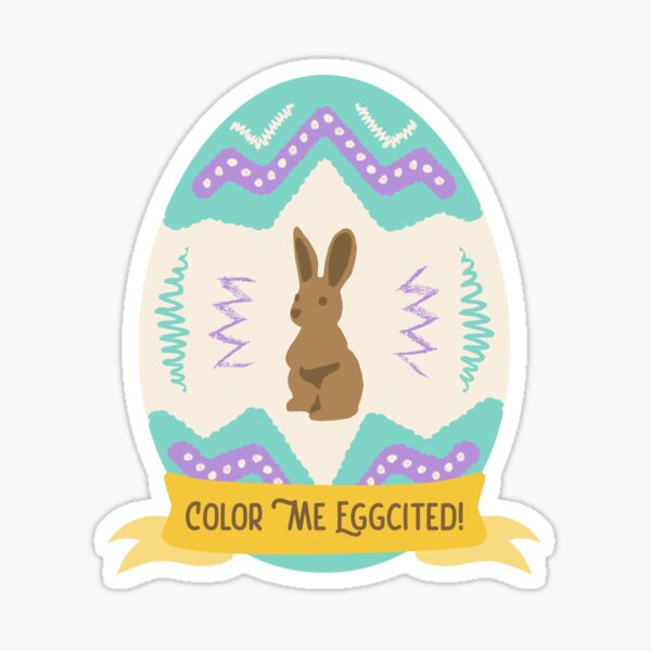 Item preview, Color Me Egg-Cited for Easter designed and sold by InkShift Studio.