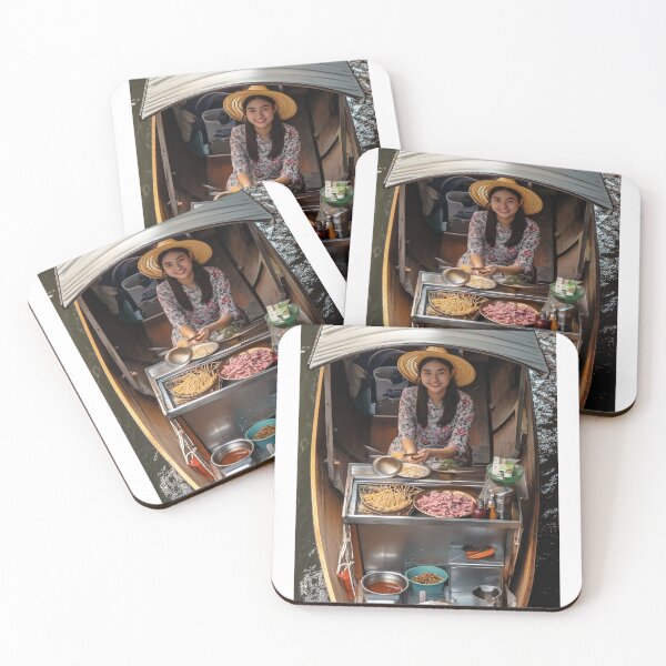 Item preview, Charming Thai Floating Market Vendor designed and sold by TOOKTIKshop.