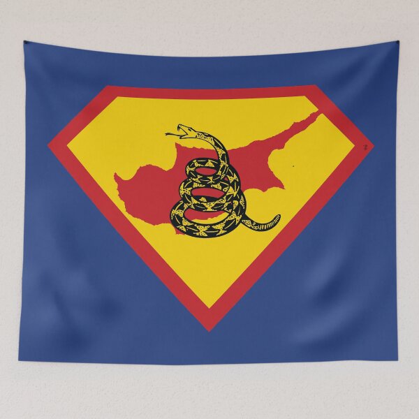 Item preview, CYPRIOT SHIELD - Freedom Is The Superpower -  Gadsden Snake Flag - Dont Tread On Me SUPERHERO CYPRUS design designed and sold by pelagio.