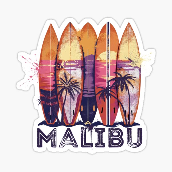 Artikel-Vorschau von Malibu Surfen, designt und verkauft von Inkception.