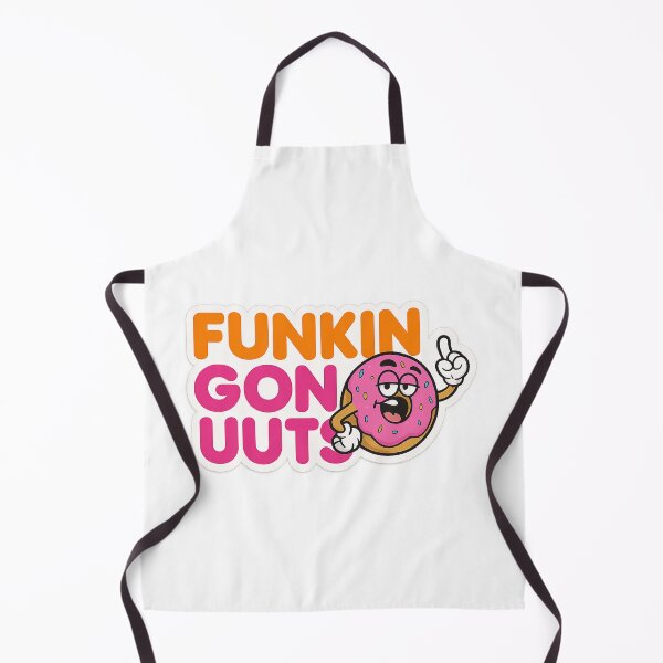 Item preview, Funkin Gonuts Cartoon Donut with Pink Icing – Funny Coffee and Breakfast Pun Design designed and sold by Aryabek.