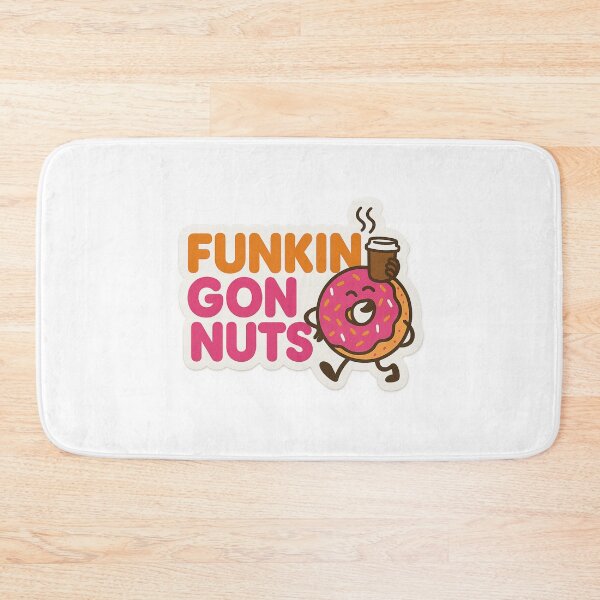 Item preview, Funkin Gonuts Bold Typography Design – Pink and Orange Donut Parody Text Art designed and sold by Aryabek.