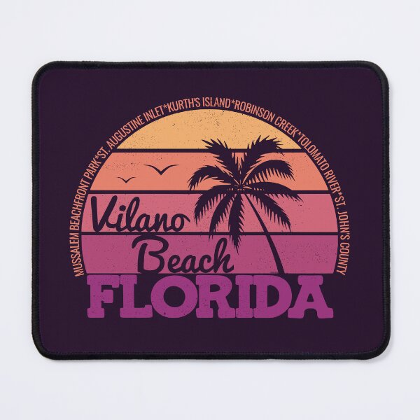 Item preview, Vilano Beach Florida Retro Sunset Local Pride Logo designed and sold by CRHPOD20.