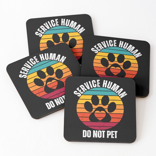 Item preview, Service Human Retro Sunset Paw Print Design designed and sold by Fredster1966.