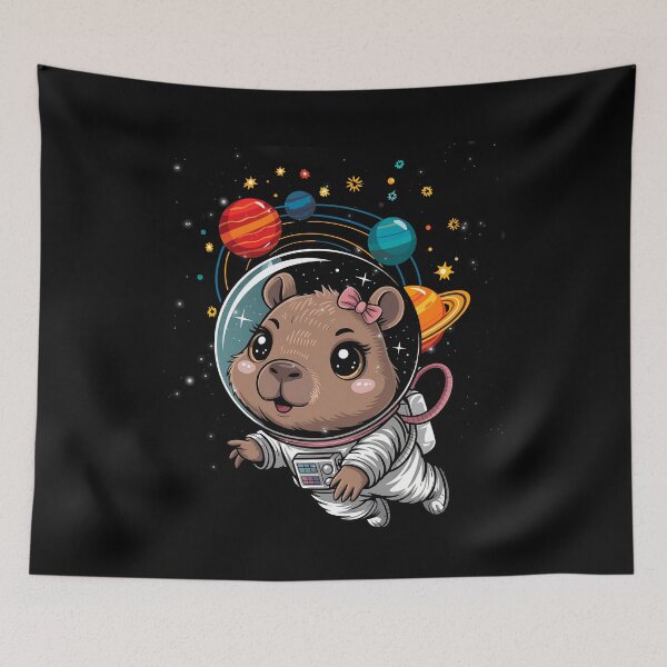 Item preview, Kawaii Anime Capybara Astronaut Lover Chibi designed and sold by thebest-2studio.