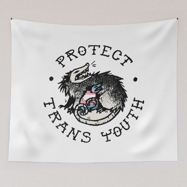Item preview, Protect Trans Youth Opossum Support Transgender LGBT Pride designed and sold by Cute-Collection.