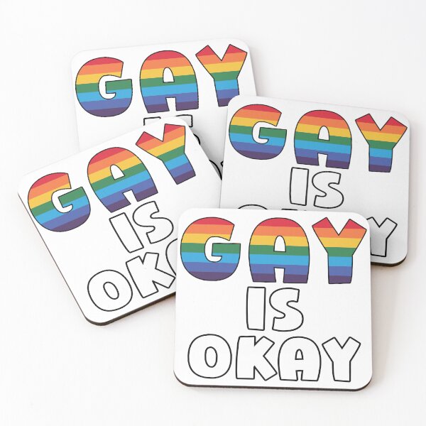 Item preview, Gay Is Okay – Bold Rainbow LGBTQ+ Pride Typography  designed and sold by Sensepiphoria.
