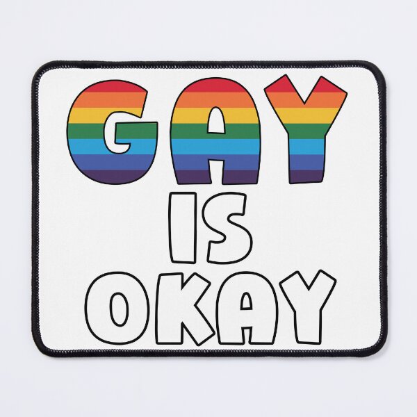 Item preview, Gay Is Okay – Bold Rainbow LGBTQ+ Pride Typography  designed and sold by Sensepiphoria.