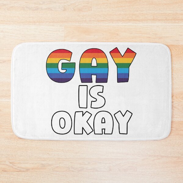 Item preview, Gay Is Okay – Bold Rainbow LGBTQ+ Pride Typography  designed and sold by Sensepiphoria.