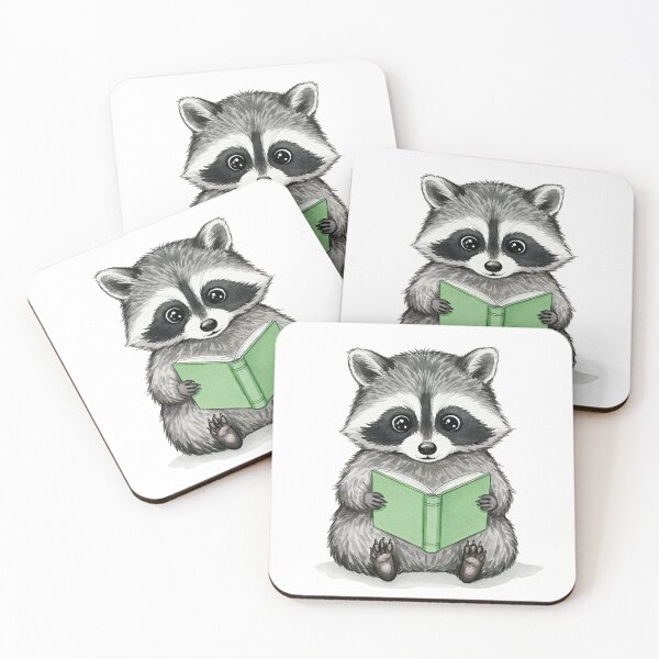 Item preview, Racoon reading  designed and sold by svarupa.