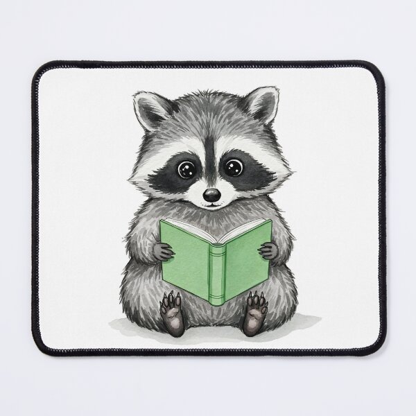 Item preview, Racoon reading  designed and sold by svarupa.