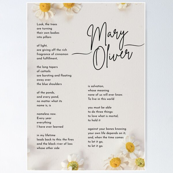 Item preview, Mary Oliver Inspiring Poetry: In Blackwater Woods designed and sold by Poeticrituation.
