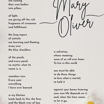 Artwork thumbnail, Mary Oliver Inspiring Poetry: In Blackwater Woods by Poeticrituation