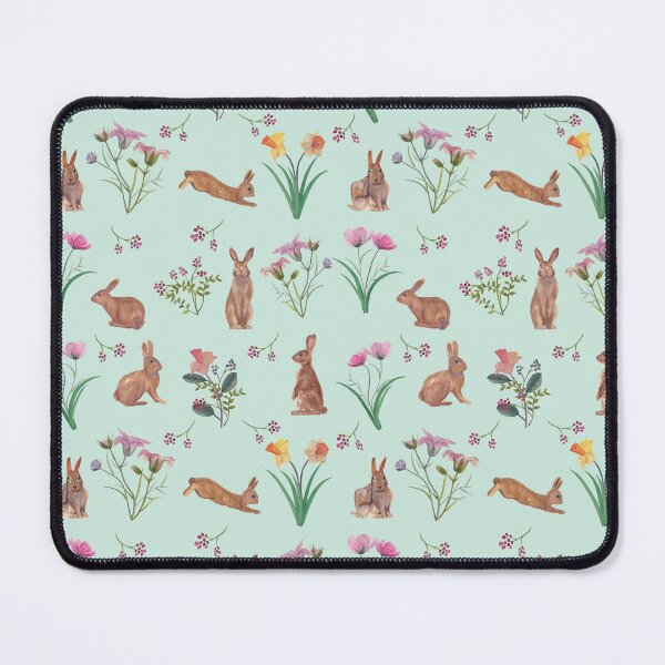 Item preview, Flowery curious rabbits designed and sold by SoupSouka.