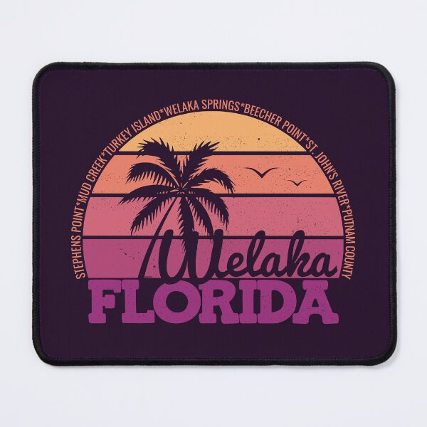 Item preview, Welaka Florida Retro Sunset Local Pride Logo designed and sold by CRHPOD20.