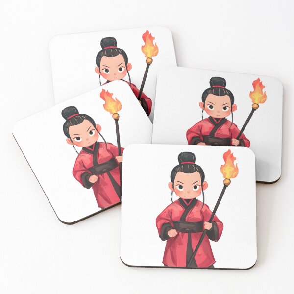 Item preview, Fierce Warrior Chibi – Fiery Samurai Anime Art designed and sold by Field-23.