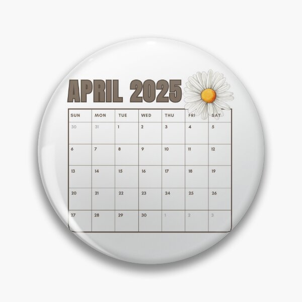 Item preview, April 2025 Calendar – Daisy Flower Theme designed and sold by RvinJo8.
