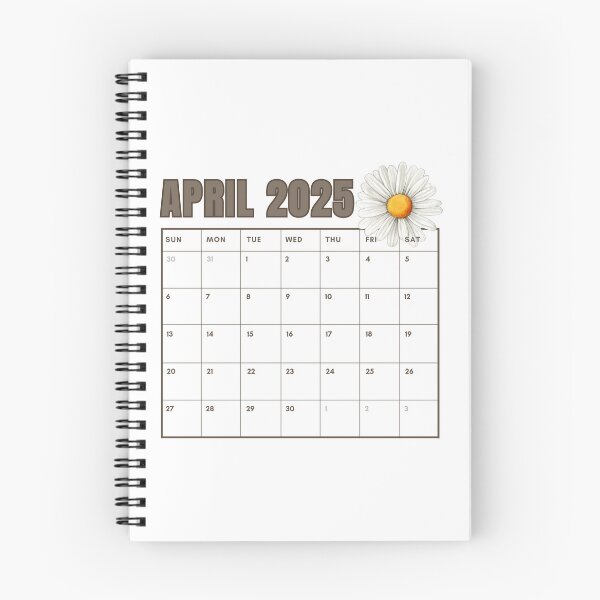 Item preview, April 2025 Calendar – Daisy Flower Theme designed and sold by RvinJo8.