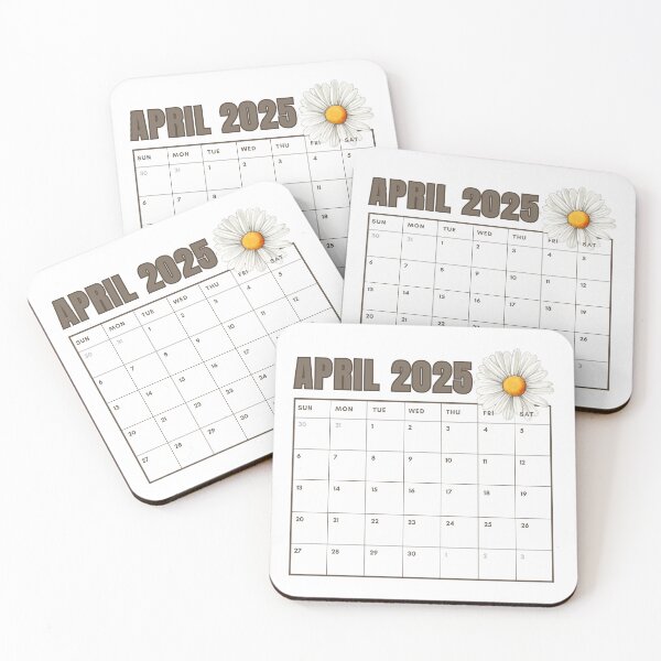 Item preview, April 2025 Calendar – Daisy Flower Theme designed and sold by RvinJo8.