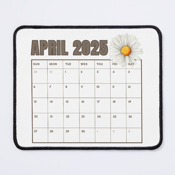 Item preview, April 2025 Calendar – Daisy Flower Theme designed and sold by RvinJo8.