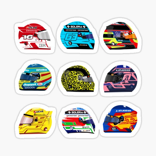 Item preview, Formula 1 drivers Helmet 2025 sketch pack designed and sold by Pink Polar F1.