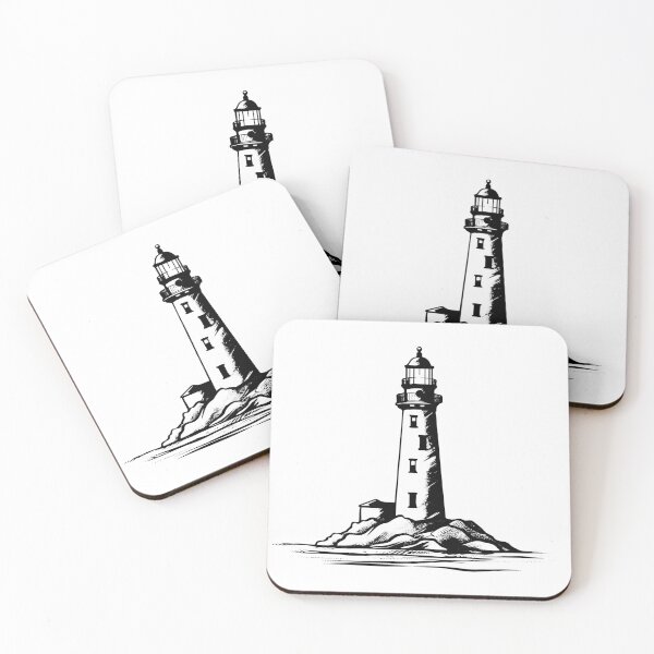 Item preview, Lighthouse Beacon Coastal Tower Ocean Guide Maritime designed and sold by inkoutninja.
