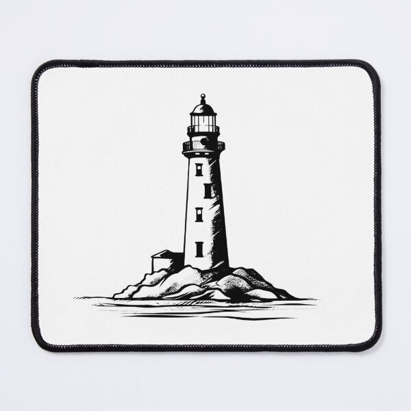 Item preview, Lighthouse Beacon Coastal Tower Ocean Guide Maritime designed and sold by inkoutninja.