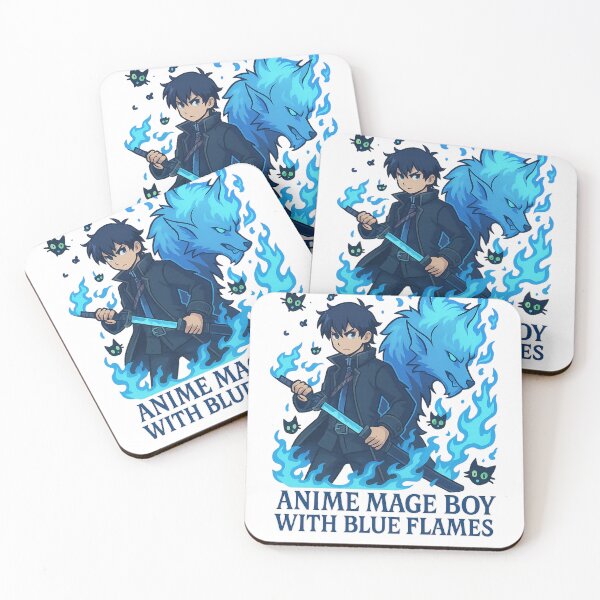 Item preview, Anime Mage with Blue Flames – Dark Magic Sword Art designed and sold by JeffreyMorton.