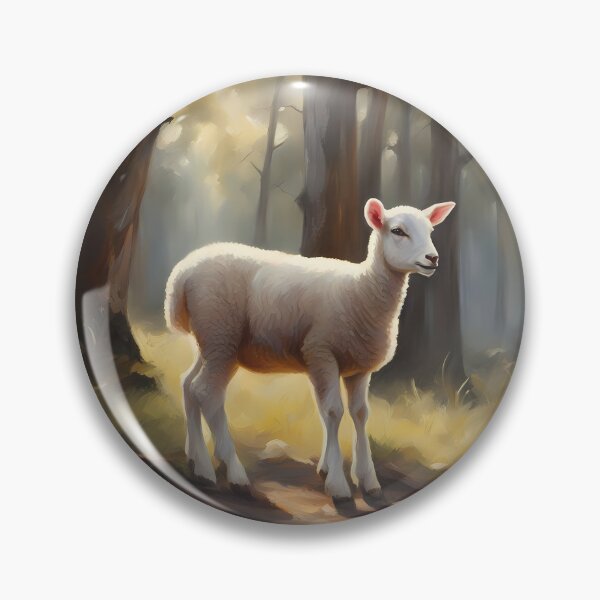 Item preview, Lamb in Woods designed and sold by CalmnessbyChoice.