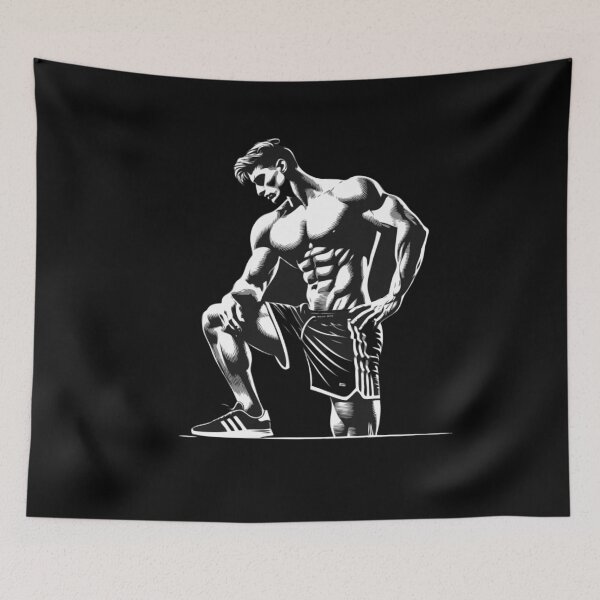Item preview, Male Fitness Model designed and sold by ArtFactoryAI.